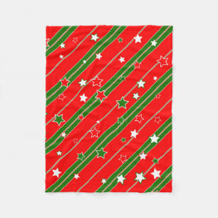 Rood en groen kerstStar-patroon Fleece Deken