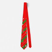 Rood en groen kerstStar-patroon Stropdas (Voorkant)