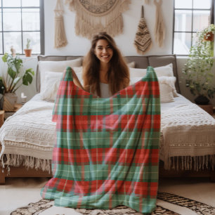 Rood en groen kersttaartenpatroon fleece deken