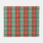 Rood en groen kersttaartenpatroon fleece deken (Voorkant (Horizontaal))