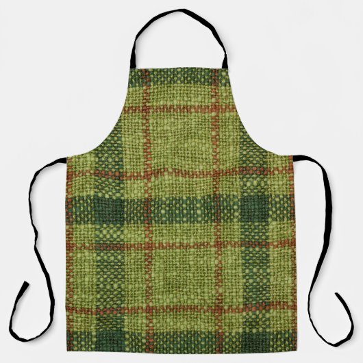 Rood en groen kersttaartje. schort (Voorkant)