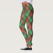 Rood en groen kerstvierkant 2 Leggings (Links)