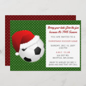 Rood- en Groen Kerstvoetbal Kaart (Voorkant / Achterkant)