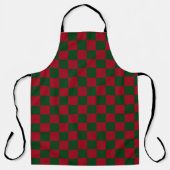 Rood en groen klassiek kerstruitjesprint schort (Voorkant)