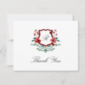 Rood en groen Klassieke kerst Hartelijk dank Bedankkaart (Voorkant)