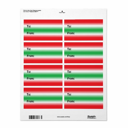 Rood en groen label (Full Sheet)