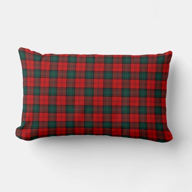 Rood en groen LAN Stewart van Atholl Tartan Kussen (Voorkant)