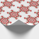 Rood en Groen Land Kerstmis Quilt Gift Cadeaupapier (Hoek)
