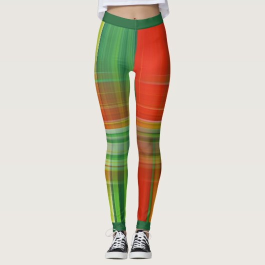 Rood en groen leggings (Voorkant)