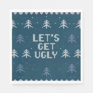Rood en groen lelijk T-shirt feest Kerstmis Servet