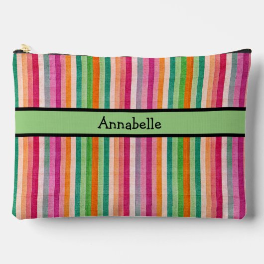 Rood en Groen Levendige Streep Etui (Voorkant)