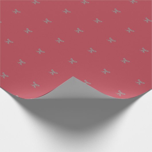 Rood en groen lint Bow Wrapping Paper Cadeaupapier (Hoek)