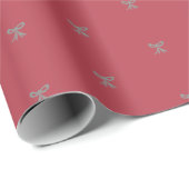Rood en groen lint Bow Wrapping Paper Cadeaupapier (Rol Hoek)