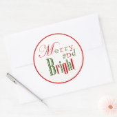 Rood en Groen "Merry and Bright" Xmas Stickers (Envelop)