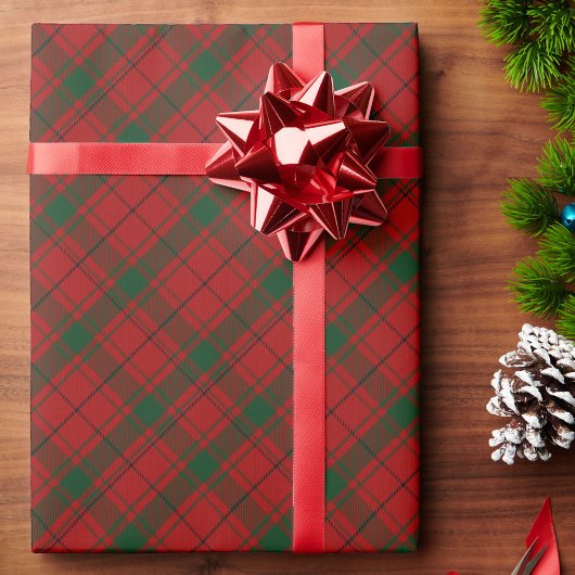 Rood en groen met kerstcadeaus cadeaupapier