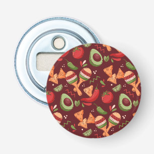Rood en Groen Mexicaans eten Button Flesopener