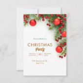 Rood en groen minimalistisch Kerstmis Kaart (Voorkant)