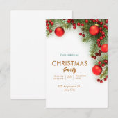 Rood en groen minimalistisch Kerstmis Kaart (Voorkant / Achterkant)