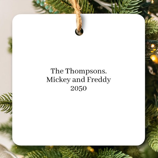 Rood en Groen Moderne Foto Custom Keramisch Ornament