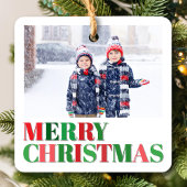 Rood en Groen Moderne Foto Custom Keramisch Ornament