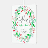 rood en groen nieuw getrouwd familie ornament (Voorkant links)