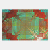 Rood en groen omhuld papier voor fusies inpakpapier vel (Voorkant)