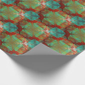 Rood en groen omhuld papier voor het ompakken van  (Hoek)