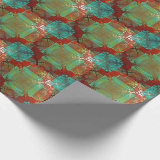 Rood en groen omhuld papier voor het ompakken van  (Hoek)