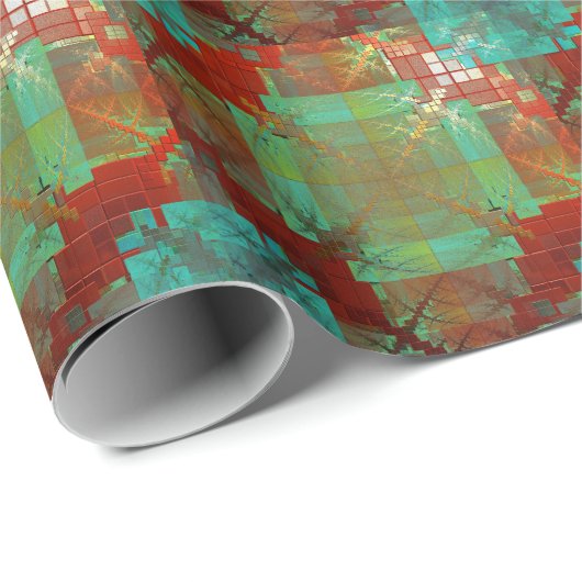 Rood en groen omhuld papier voor het ompakken van  (Rol Hoek)