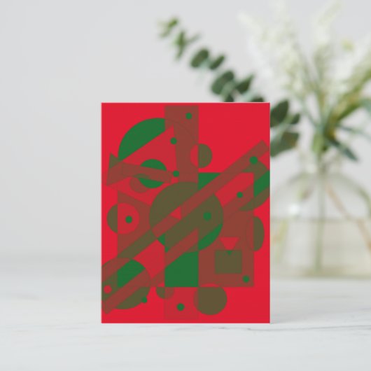 Rood en groen ontwerp van Moma Briefkaart (Staand voorkant)
