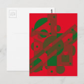 Rood en groen ontwerp van Moma Briefkaart (Voorkant / Achterkant)