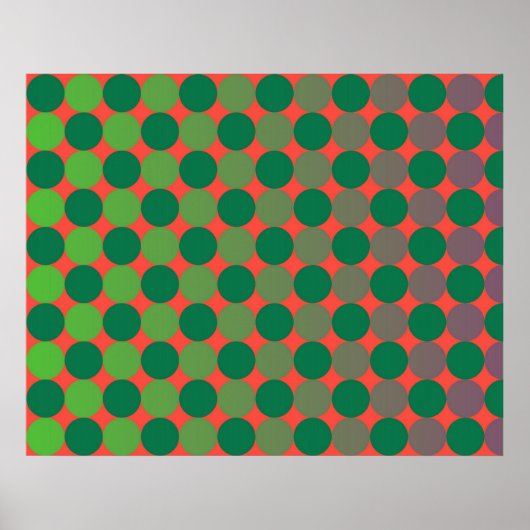 Rood en groen op kunstgradiënt poster (Voorkant)