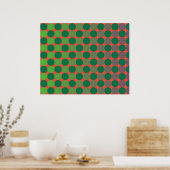 Rood en groen op kunstgradiënt poster (Keuken)