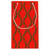 Rood en groen Open niet tot 25 december Gift Klein Cadeauzakje (Achterkant)