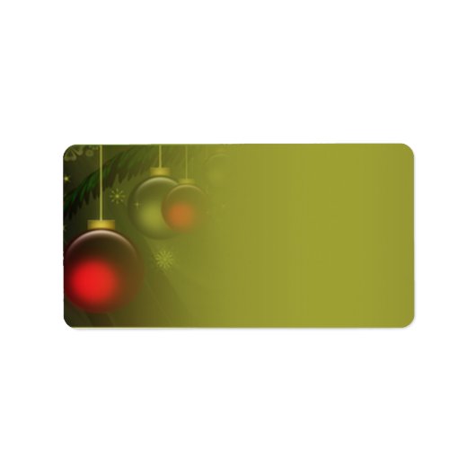Rood en Groen Ornament Kerst Adresetiketten Etiket (Voorkant)