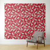 Rood en groen patroon - Koi Fish Wandkleed (In Situ (horizontaal))