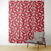 Rood en groen patroon - Koi Fish Wandkleed (In situ)