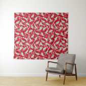 Rood en groen patroon - Koi Fish Wandkleed (In Situ (horizontaal))