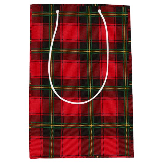 Rood en groen patroon medium cadeauzakje (Voorkant)