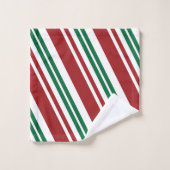 Rood- en Groen Peppermint Bad Handdoek (Wasdoekje)
