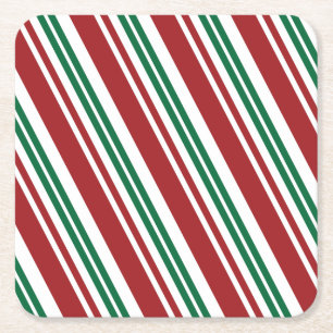 Rood- en Groen Peppermint Kartonnen Onderzetters