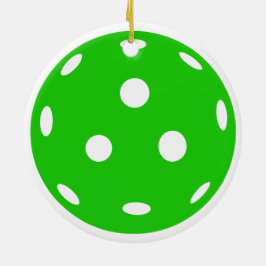 Rood en Groen Pickleballs Kerstmis Keramisch Ornament