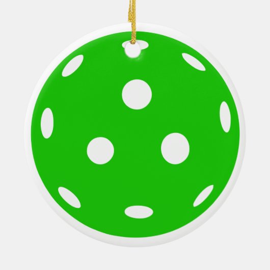 Rood en Groen Pickleballs Kerstmis Keramisch Ornament (Achterkant)