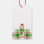 Rood en Groen Plaid Cockapoo Kerstmis Hond Gift Ta Cadeaulabel (Achterkant)