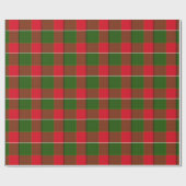 Rood en Groen Plaid Kerstmisachtergrond Cadeaupapier (Vlak)