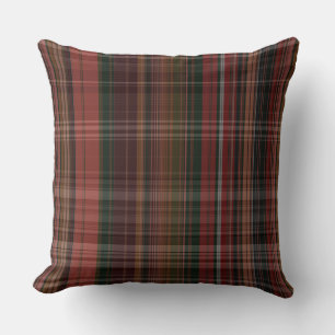 Rood en Groen Plaid Kussen