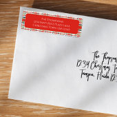 Rood en Groen Plaid Retouradres Vakantie Etiket