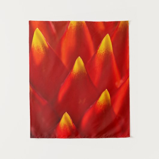 Rood en groen plant in close-up fotografie wandkleed (Voorkant)