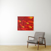 Rood en groen plant in close-up fotografie wandkleed (In Situ (horizontaal))