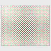 Rood en groen polka stipt kerstpapier. cadeaupapier (Vlak)